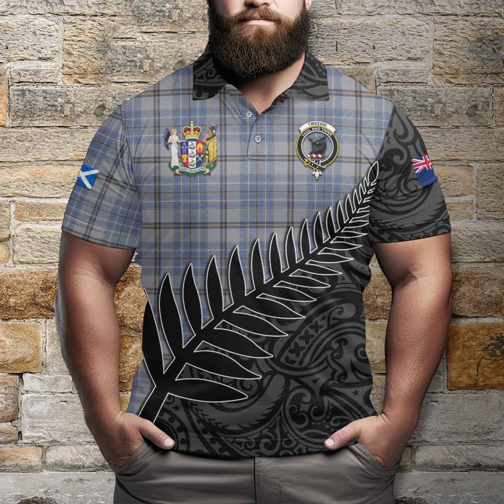 Tweedie Crest Tartan Polo Shirt with New Zealand Silver Fern Half Style