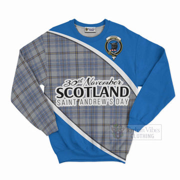 Tweedie Family Crest Tartan Sweatshirt Celebrate Saint Andrew's Day in Style