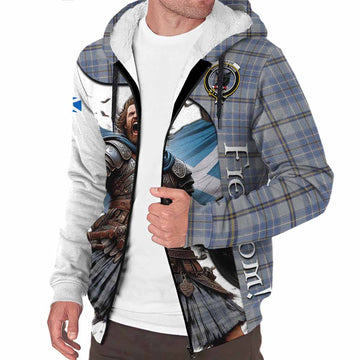 Tweedie Crest Tartan Sherpa Hoodie Inspired by the Freedom of Scottish Warrior