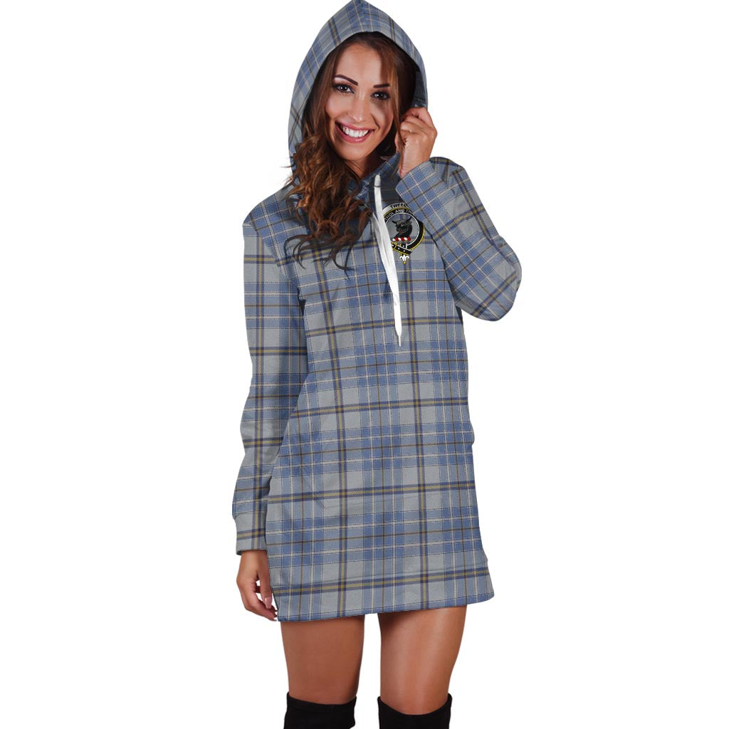 Tweedie Tartan Hoodie Dress with Family Crest - Tartan Vibes Clothing