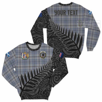 Tweedie Crest Tartan Sweatshirt with New Zealand Silver Fern Half Style