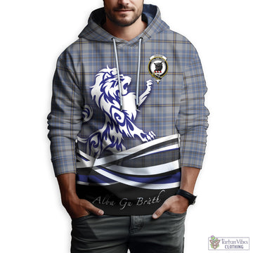 Tweedie Tartan Hoodie with Alba Gu Brath Regal Lion Emblem