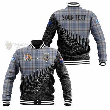 Tweedie Crest Tartan Baseball Jacket with New Zealand Silver Fern Half Style