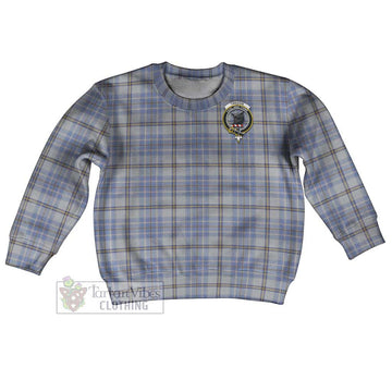 Tweedie Tartan Kid Ugly Sweater with Family Crest