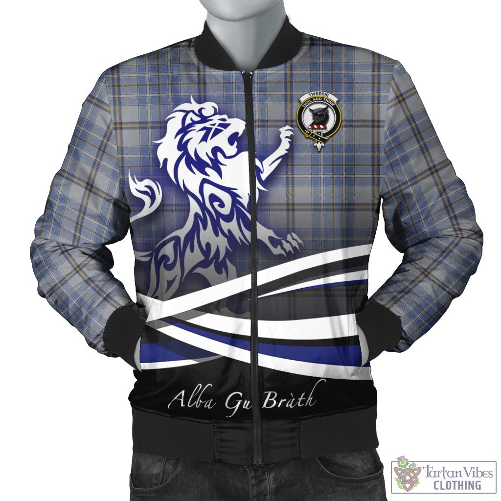 Tartan Vibes Clothing Tweedie Tartan Bomber Jacket with Alba Gu Brath Regal Lion Emblem