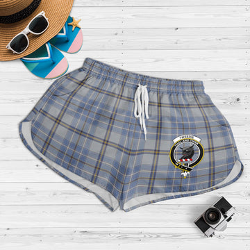 Tweedie Tartan Womens Shorts with Family Crest