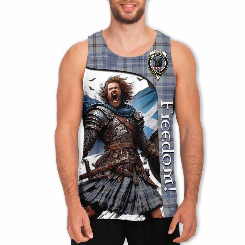 Tartan Vibes Clothing Tweedie Crest Tartan Men's Tank Top Inspired by the Freedom of Scottish Warrior