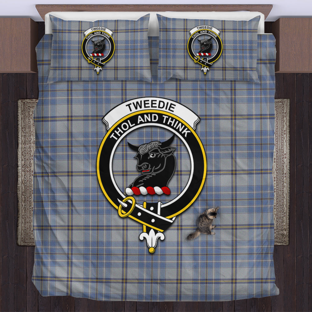 Tweedie Tartan Bedding Set with Family Crest US Bedding Set - Tartan Vibes Clothing