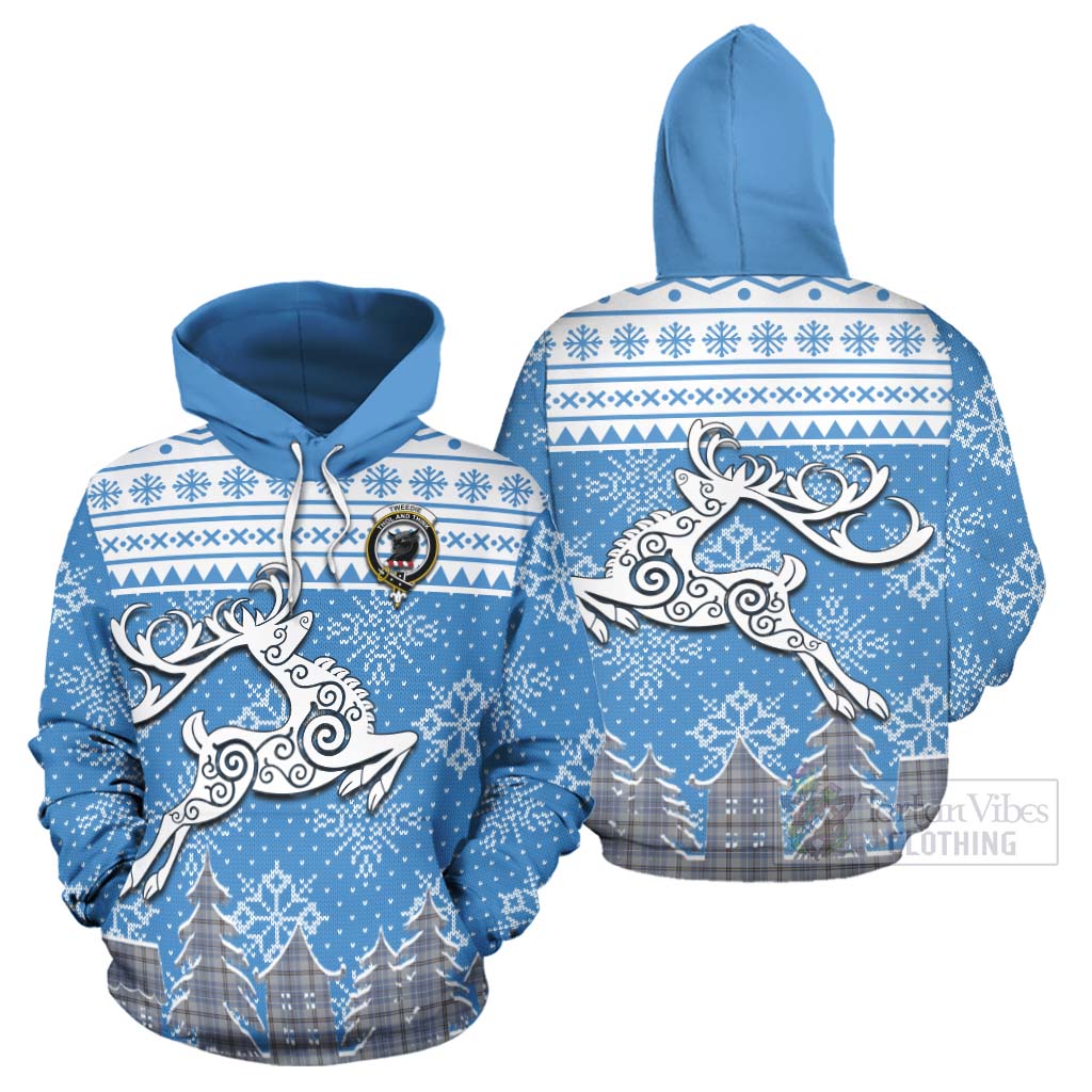 Tartan Vibes Clothing Tweedie Clan Christmas Hoodie Celtic Reindeer Style