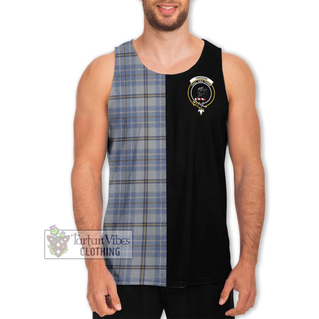 Tweedie Tartan Men's Tank Top with Family Crest and Half Of Me Style Men - Tartanvibesclothing Shop