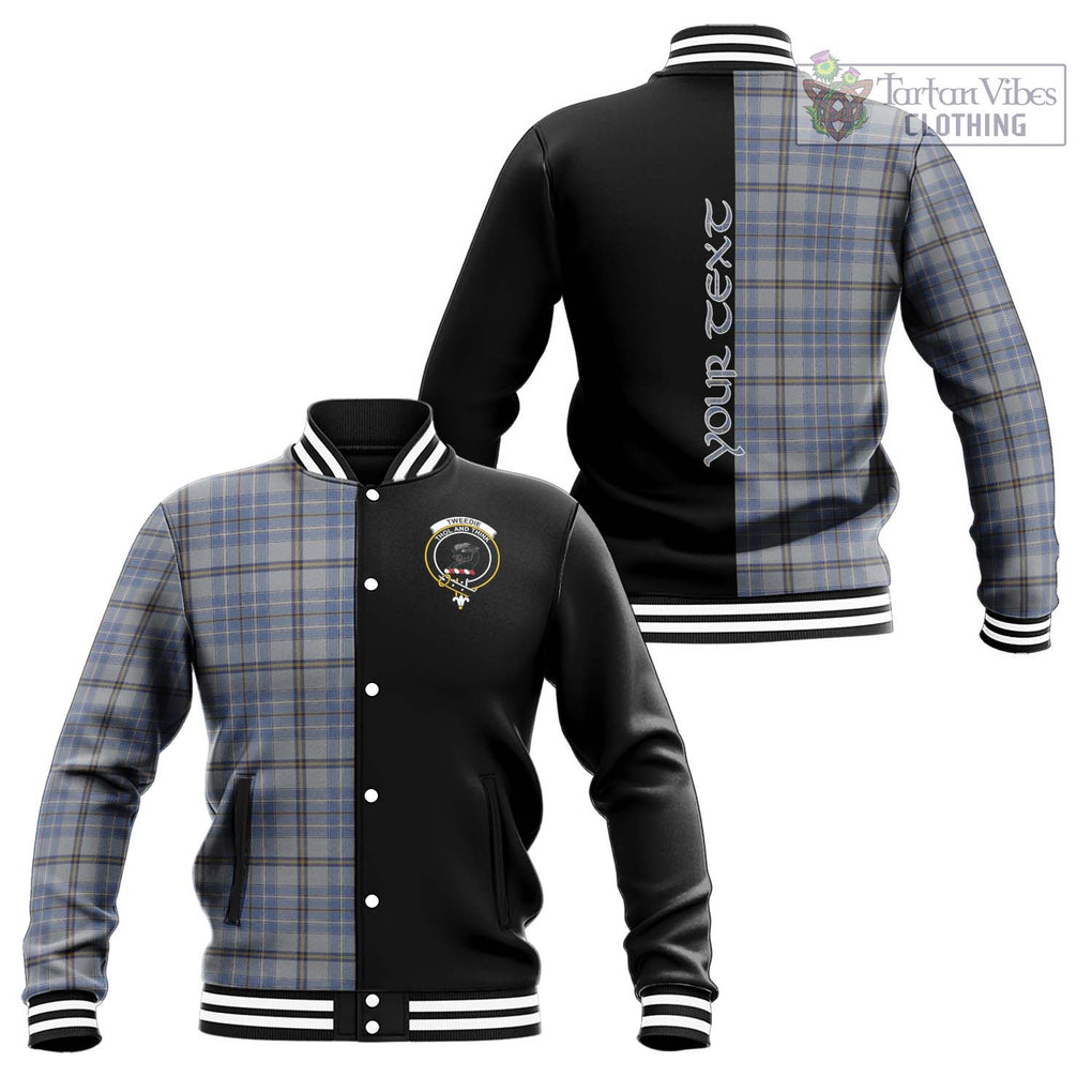 Tweedie Tartan Baseball Jacket with Family Crest and Half Of Me Style Unisex - Tartanvibesclothing Shop