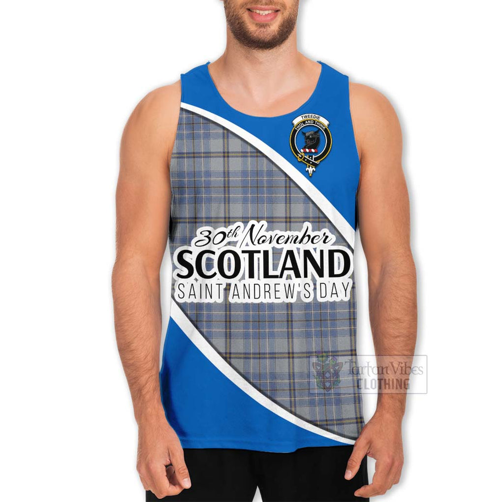 Tartan Vibes Clothing Tweedie Family Crest Tartan Men's Tank Top Celebrate Saint Andrew's Day in Style