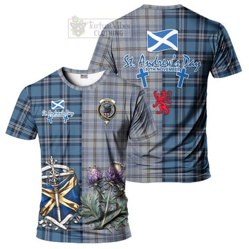 Tweedie Tartan T-Shirt Happy St. Andrew's Day Half Tartan Style