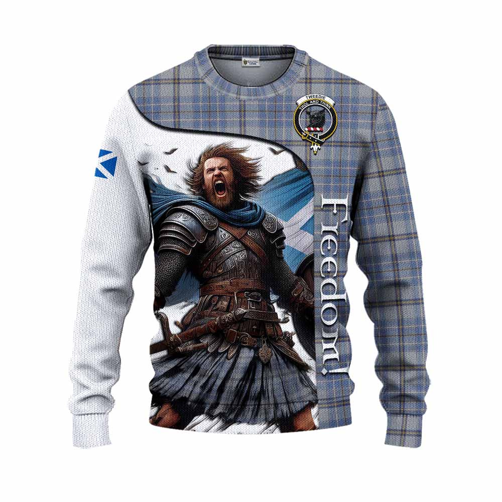 Tartan Vibes Clothing Tweedie Crest Tartan Knitted Sweater Inspired by the Freedom of Scottish Warrior