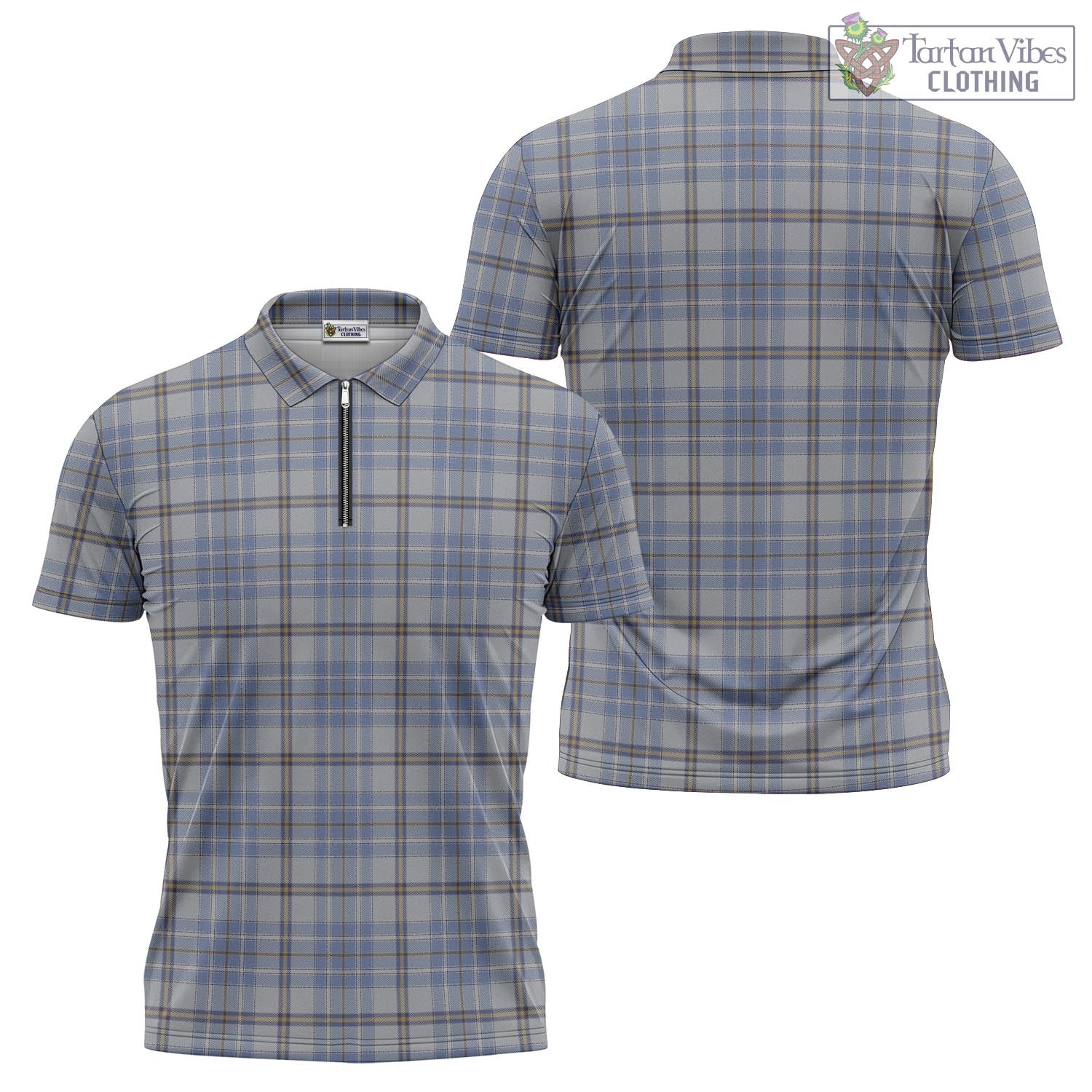 Tartan Vibes Clothing Tweedie Tartan Zipper Polo Shirt