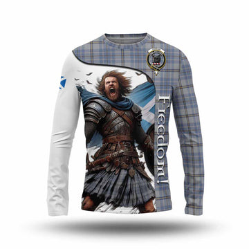 Tweedie Crest Tartan Long Sleeve T-Shirt Inspired by the Freedom of Scottish Warrior