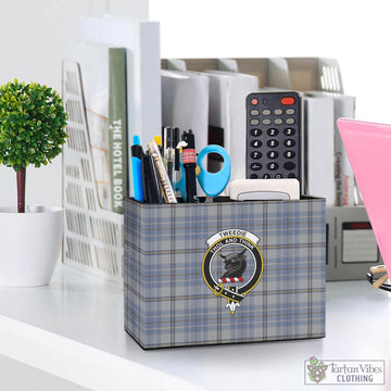 Tweedie Tartan Pen Holder with Family Crest