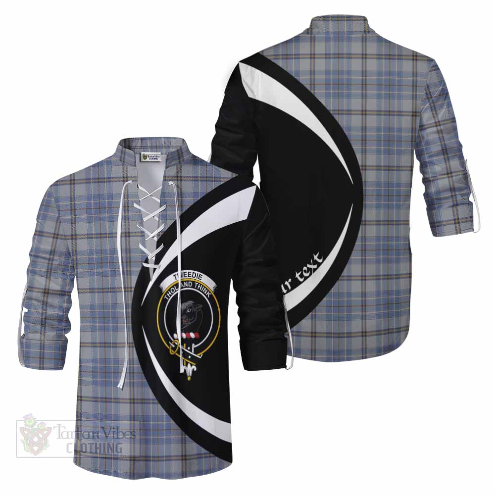 Tartan Vibes Clothing Tweedie Tartan Ghillie Kilt Shirt with Family Crest Circle Style