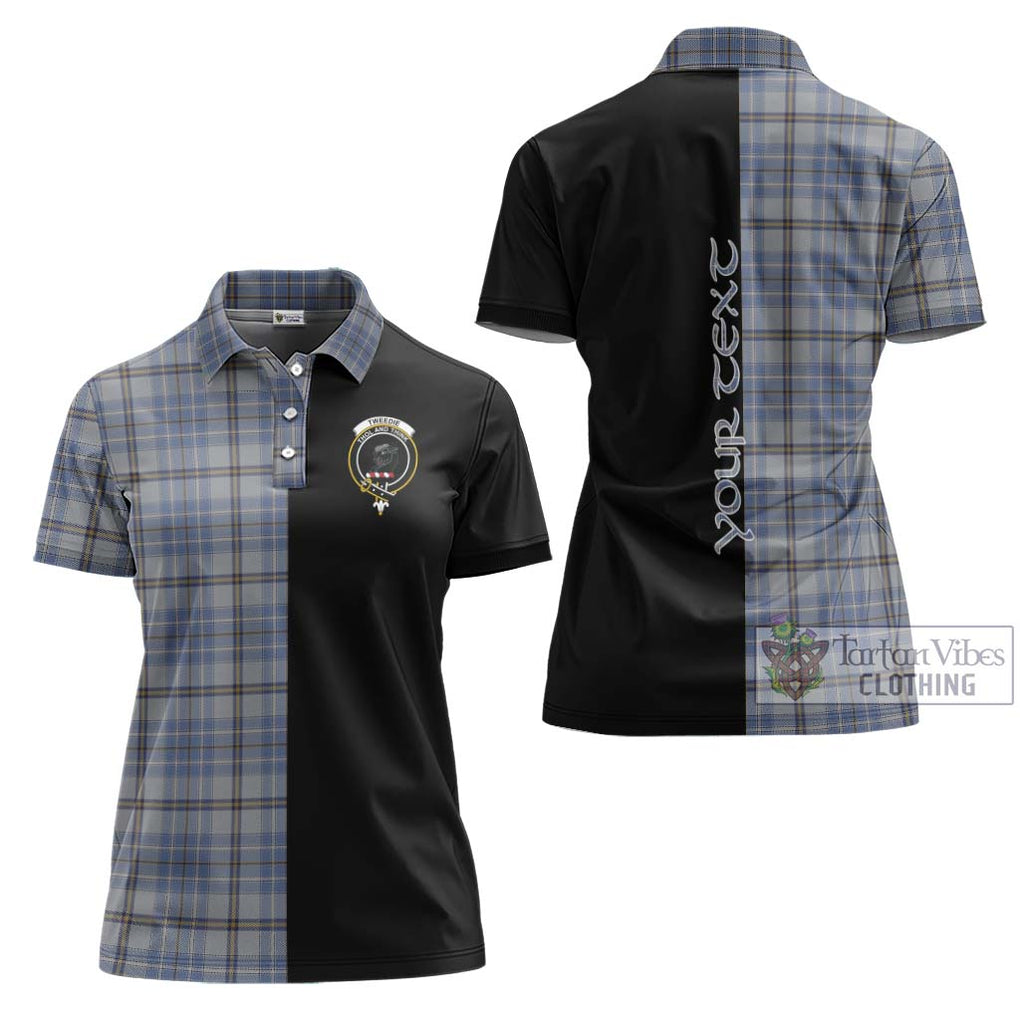 Tweedie Tartan Women's Polo Shirt with Family Crest and Half Of Me Style Women - Tartanvibesclothing Shop