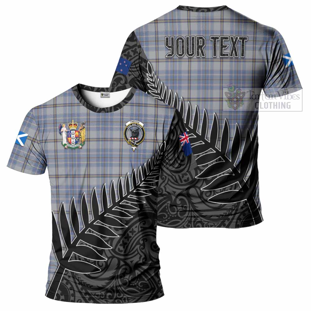 Tartan Vibes Clothing Tweedie Crest Tartan T-Shirt with New Zealand Silver Fern Half Style