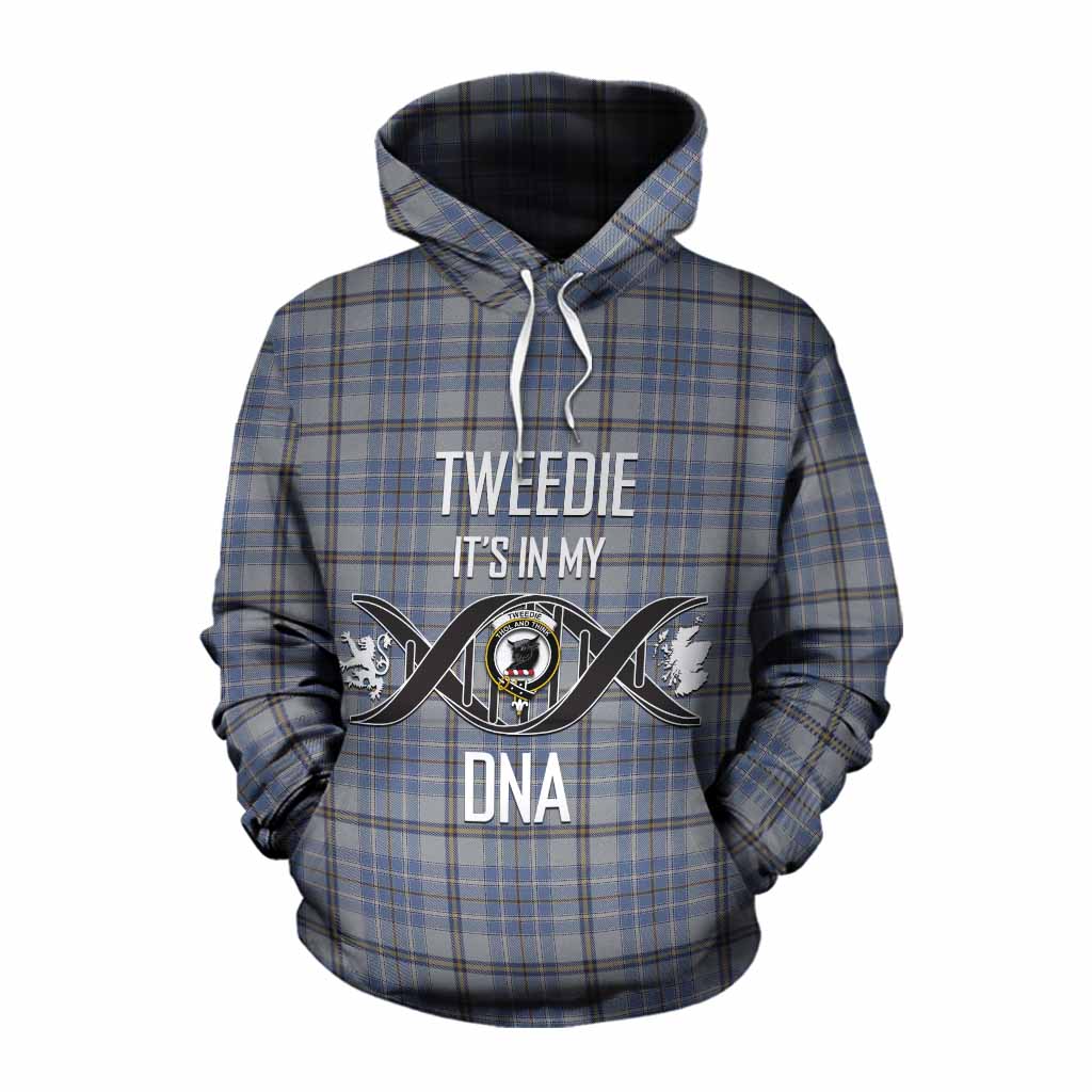 Tartan Vibes Clothing Tweedie Tartan Cotton Hoodie with Family Crest DNA In Me Style