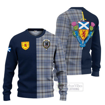 Tweedie Tartan Ugly Sweater with Scottish Lion Royal Arm Half Style