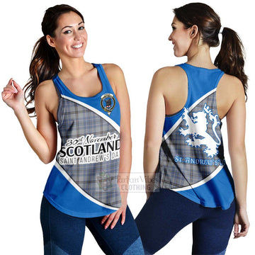 Tweedie Family Crest Tartan Women's Racerback Tanks Celebrate Saint Andrew's Day in Style