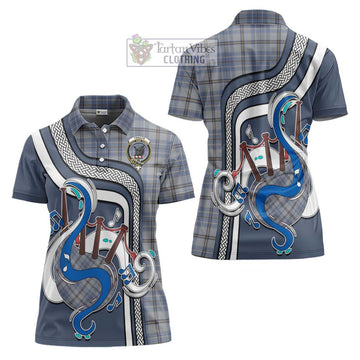 Tweedie Tartan Women's Polo Shirt with Epic Bagpipe Style