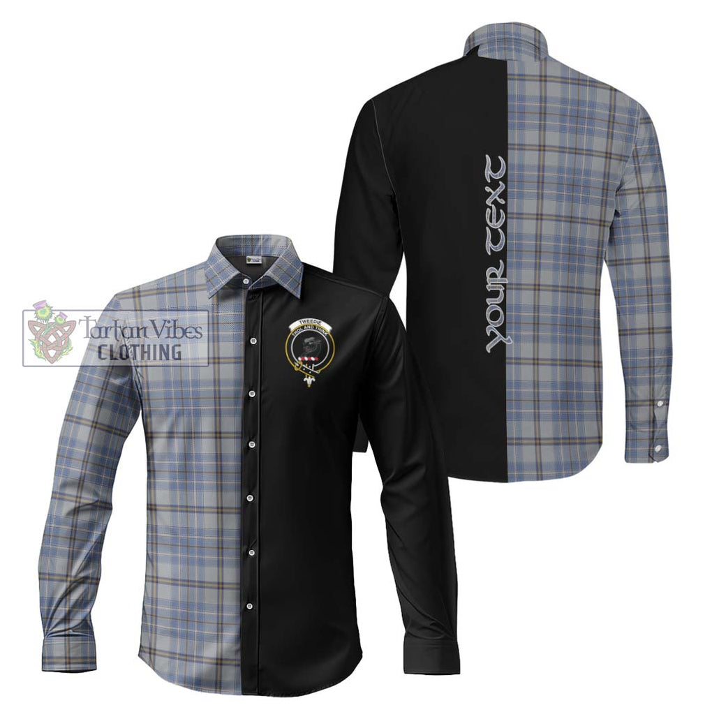 Tweedie Tartan Long Sleeve Button Shirt with Family Crest and Half Of Me Style Men's Shirt S - Tartanvibesclothing Shop