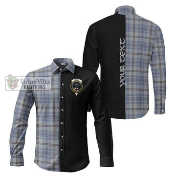 Tweedie Tartan Long Sleeve Button Shirt with Family Crest and Half Of Me Style