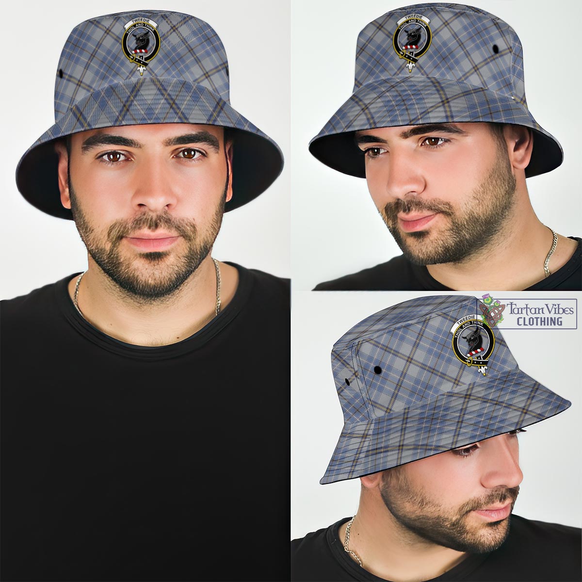 Tartan Vibes Clothing Tweedie Tartan Bucket Hat with Family Crest