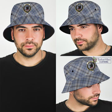 Tweedie Tartan Bucket Hat with Family Crest