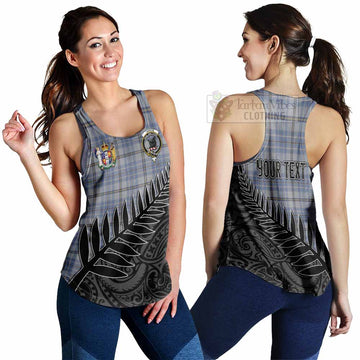 Tweedie Crest Tartan Women's Racerback Tanks with New Zealand Silver Fern Half Style