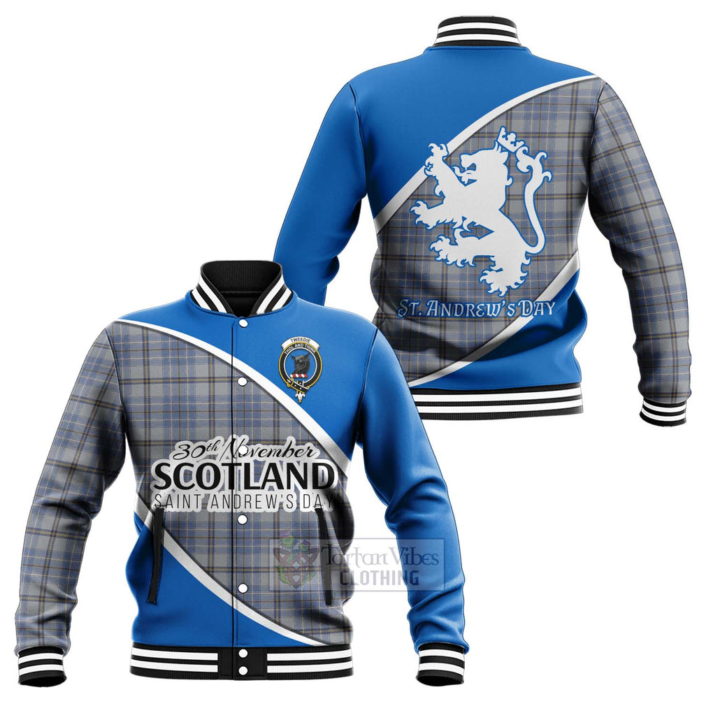 Tartan Vibes Clothing Tweedie Family Crest Tartan Baseball Jacket Celebrate Saint Andrew's Day in Style