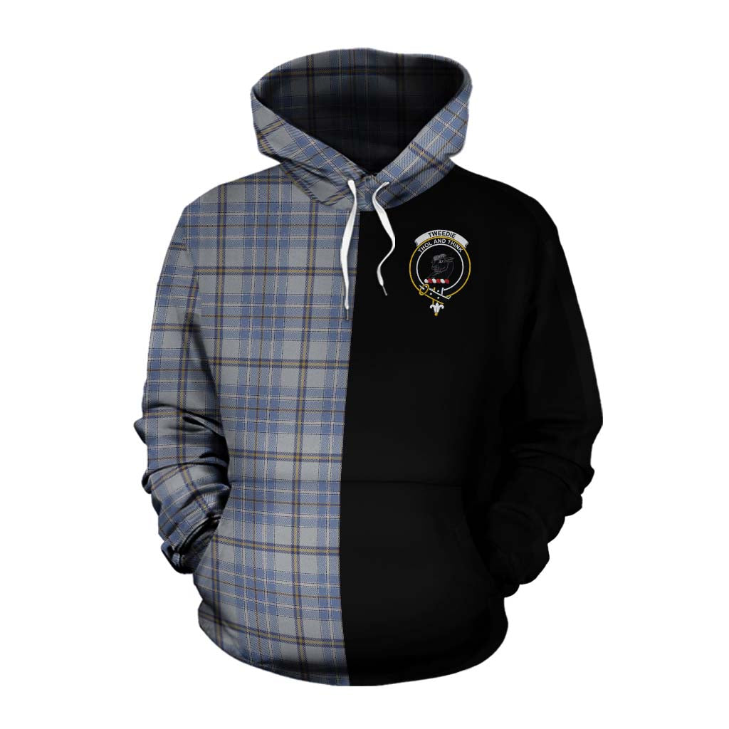 Tartan Vibes Clothing Tweedie Tartan Cotton Hoodie with Family Crest and Half Of Me Style