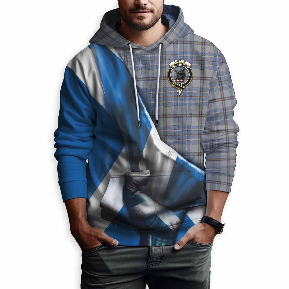 Tartan Vibes Clothing Tweedie Tartan Hoodie with Family Crest Scotland Patriotic Style