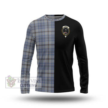 Tweedie Tartan Long Sleeve T-Shirt with Family Crest and Half Of Me Style