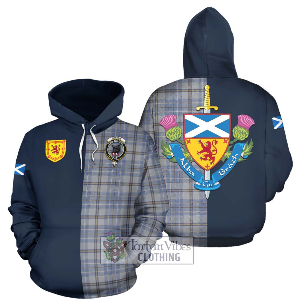 Tartan Vibes Clothing Tweedie Tartan Hoodie with Scottish Lion Royal Arm Half Style