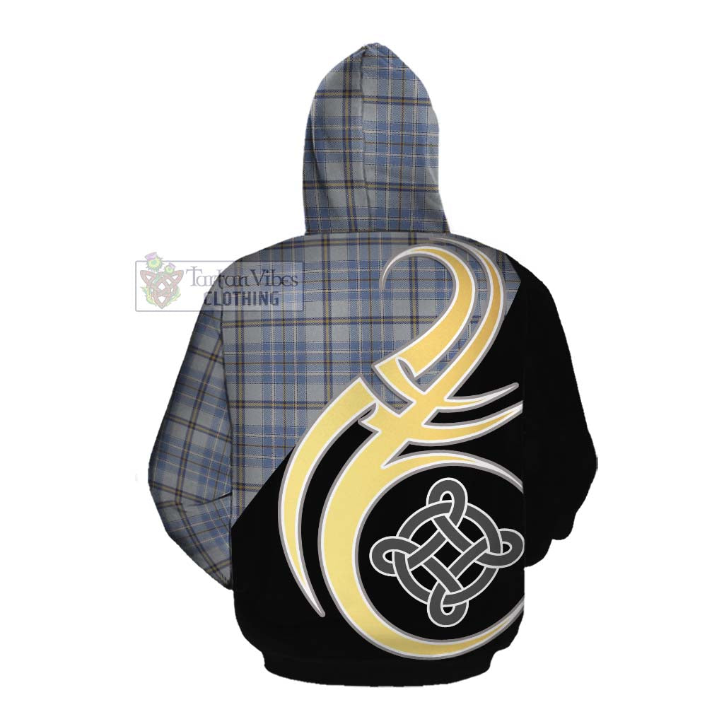 Tartan Vibes Clothing Tweedie Tartan Cotton Hoodie with Family Crest and Celtic Symbol Style