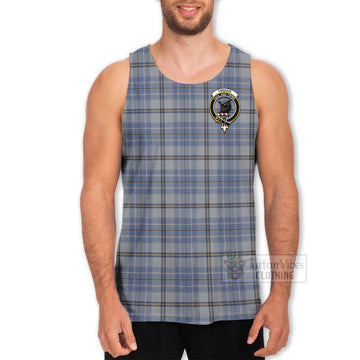 Tweedie Tartan Men's Tank Top with Family Crest Celtic Skull Style