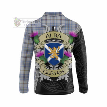 Tweedie Tartan Family Crest Long Sleeve Polo Shirt Lion Rampant Royal Thistle Shield Celtic Inspired - Tartan Vibes Clothing
