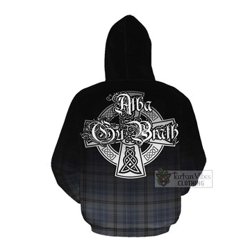 Tweedie Tartan Cotton Hoodie Featuring Alba Gu Brath Family Crest Celtic Inspired