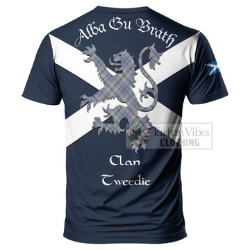 Tweedie Tartan Lion Rampant T-Shirt Proudly Display Your Heritage with Alba Gu Brath and Clan Name