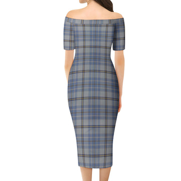 Tweedie Tartan Off Shoulder Lady Dress