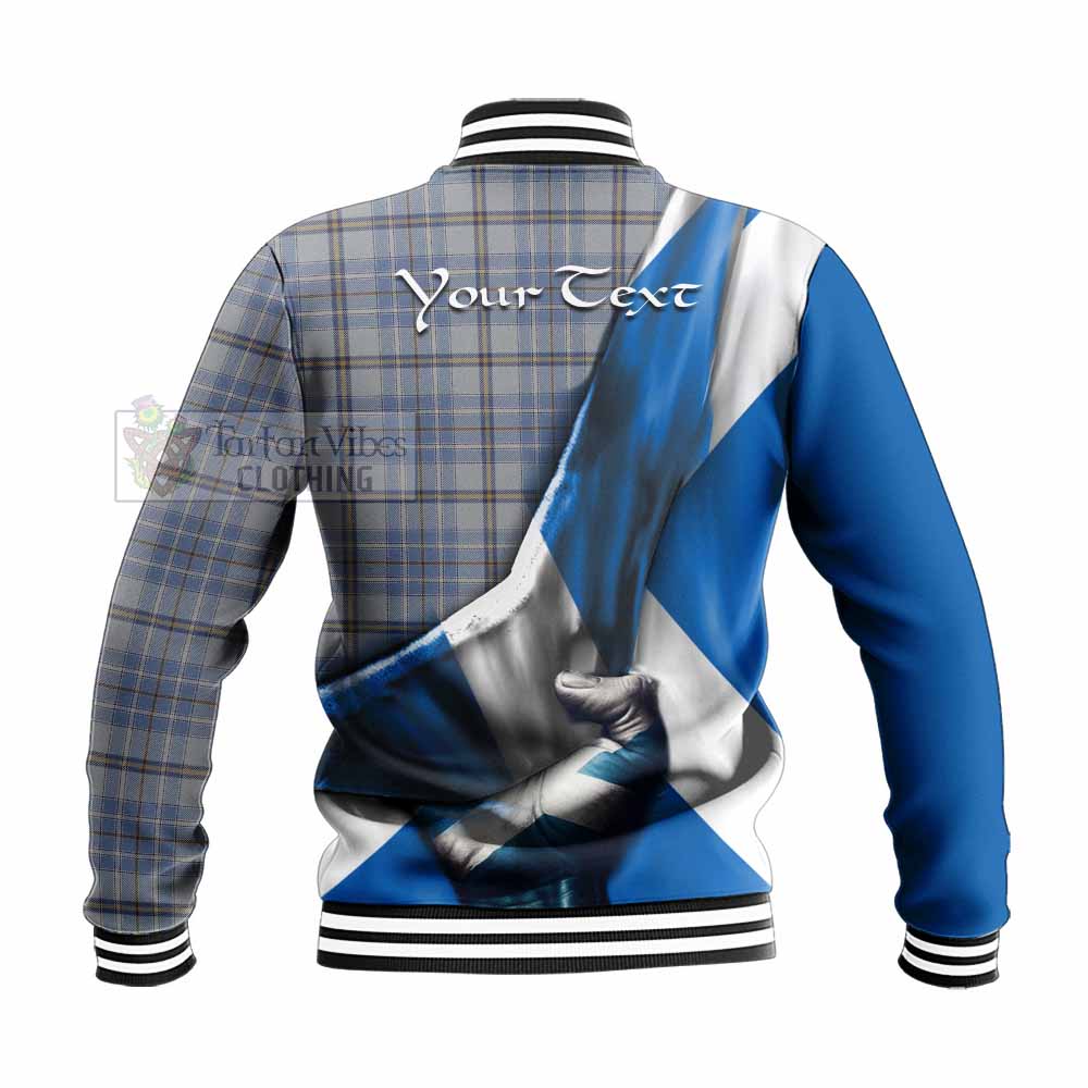 Tartan Vibes Clothing Tweedie Tartan Baseball Jacket with Family Crest Scotland Patriotic Style