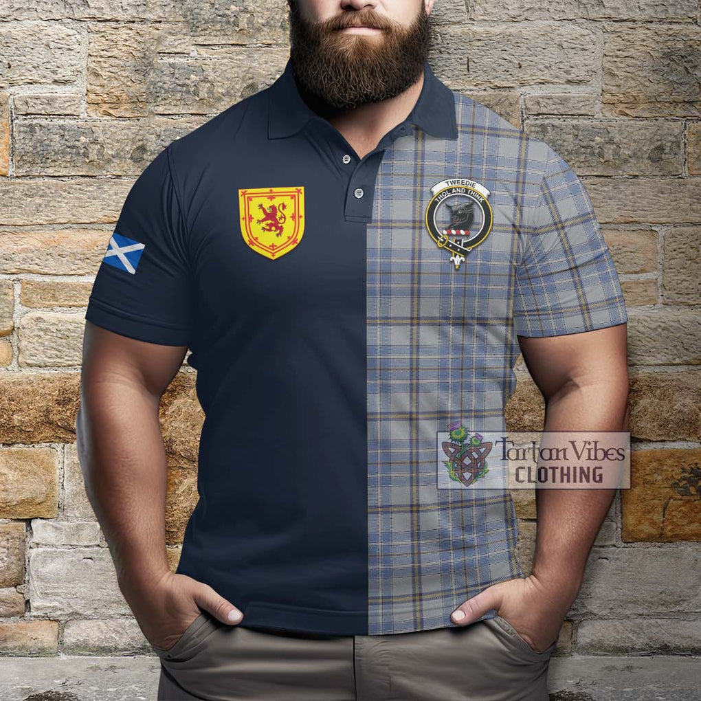 Tartan Vibes Clothing Tweedie Tartan Polo Shirt with Scottish Lion Royal Arm Half Style