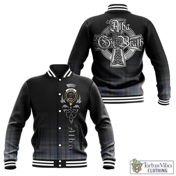 Tweedie Tartan Baseball Jacket Featuring Alba Gu Brath Family Crest Celtic Inspired