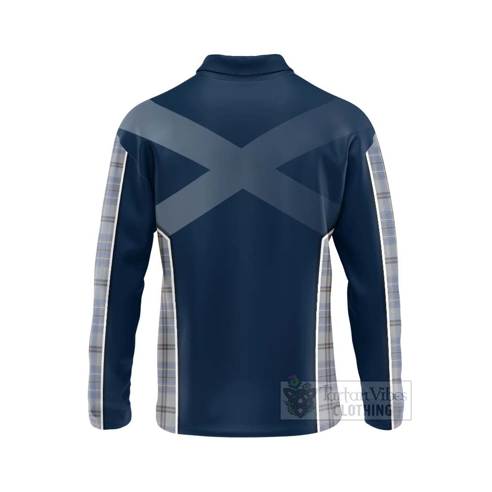 Tartan Vibes Clothing Tweedie Tartan Long Sleeve Polo Shirt with Family Crest and Scottish Thistle Vibes Sport Style