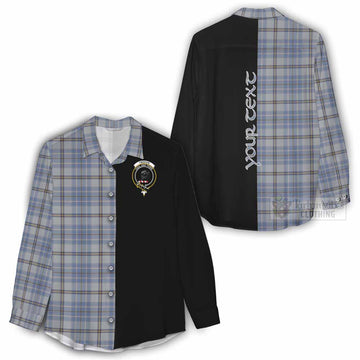 Tweedie Tartan Women's Casual Shirt with Family Crest and Half Of Me Style