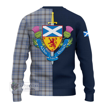 Tweedie Tartan Ugly Sweater with Scottish Lion Royal Arm Half Style